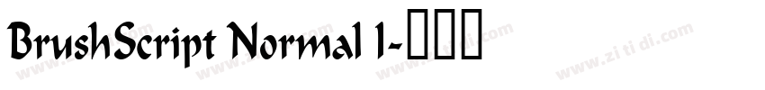 BrushScript Normal I字体转换